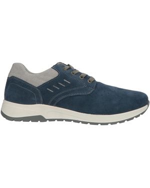 Stonefly Sneakers Leather, Textile Fibers - Blue