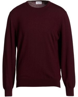 Heritage Burgundy Sweater Merino Wool - Red