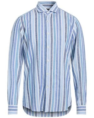 Savile Row Sky Shirt Cotton, Linen - Blue