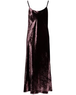 Manila Grace Dark Maxi Dress Polyester - Purple