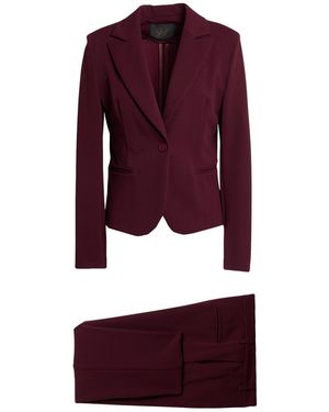 GRIFFAI Burgundy Suit Polyester, Elastane - Purple