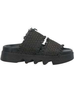 Aria Shoes Sandals Textile Fibers - Black