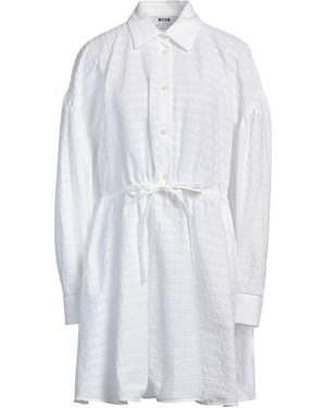 MSGM Mini Dress Cotton, Elastane - White