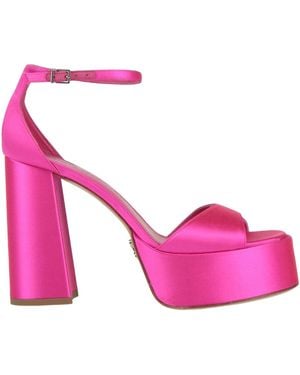 Sergio Levantesi Fuchsia Sandals Textile Fibers - Pink