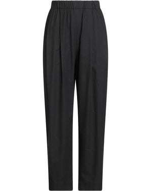 École de Curiosités Pants Cotton, Wool - Black