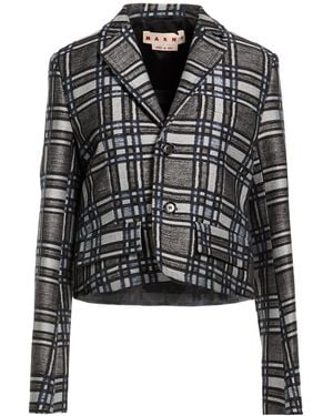 Marni Blazer Linen, Cotton, Viscose, Polyamide - Black