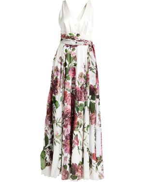 ATELIER LEGORA Maxi Dress Viscose, Polyamide, Polyester - White