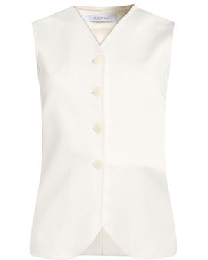 Max Mara Gilet De Costume - Blanc