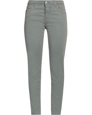 Alviero Martini 1A Classe Embellished Slim-Fit Stretch Pants - Gray