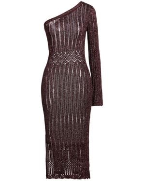 Kontatto Midi Dress Viscose, Metallic Polyester - Purple