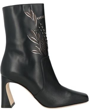 Alberta Ferretti Botines De Caña Alta - Negro