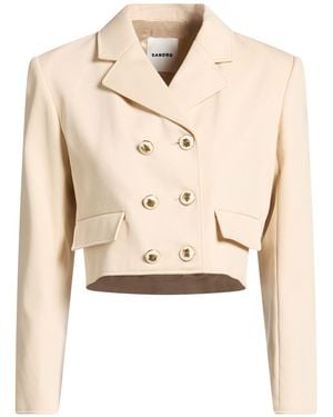 Sandro Cream Blazer Cotton - Natural