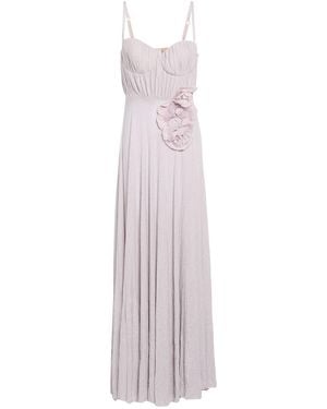 Elisabetta Franchi Maxi Dress Viscose, Polyester, Polyamide, Elastane - White