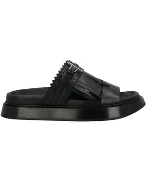 McQueen Sandals Calfskin - Black