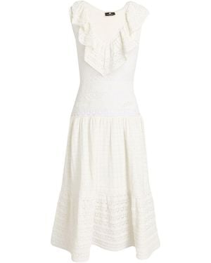 Elisabetta Franchi Midi Dress Viscose, Polyester - White