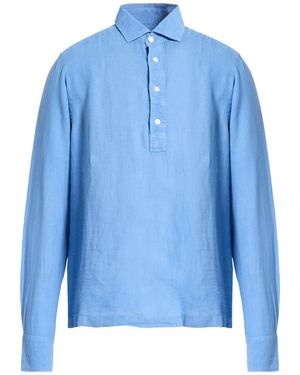 Hackett Light Shirt Linen - Blue