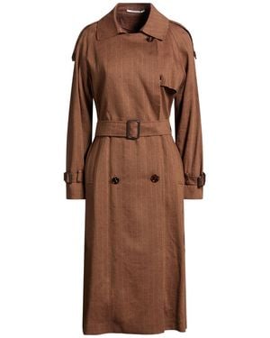 Tagliatore 0205 Overcoat & Trench Coat Linen, Viscose, Polyester - Brown