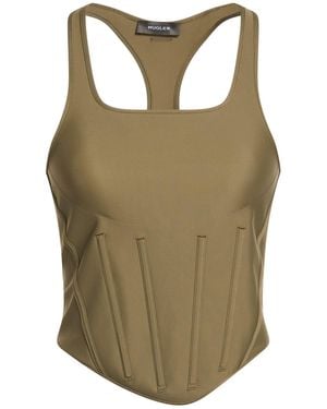 Mugler Top Recycled Polyamide, Elastane - Green