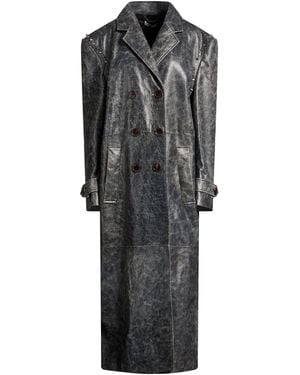 Alessandra Rich Coat Lambskin - Black