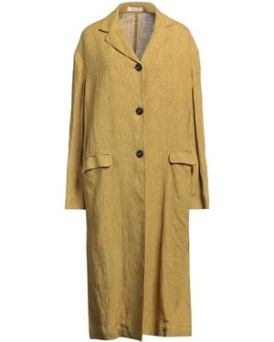 Massimo Alba Overcoat & Trench Coat Linen - Yellow