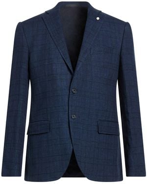 Luigi Bianchi Blazer Linen, Cotton - Blue