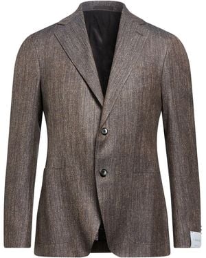 Caruso Blazer Silk, Linen, Wool - Brown