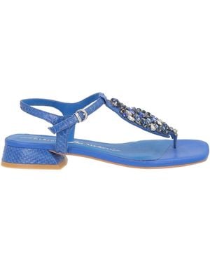 Luciano Barachini Thong Sandal Leather - Blue