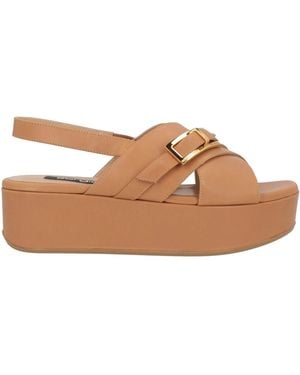Sergio Rossi Tan Sandals Leather - Brown