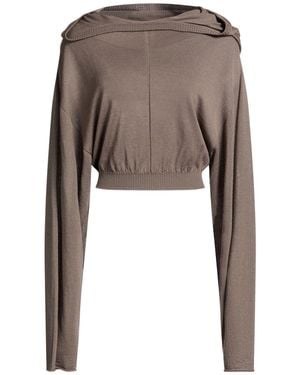 Rick Owens Khaki Sweater Virgin Wool - Brown