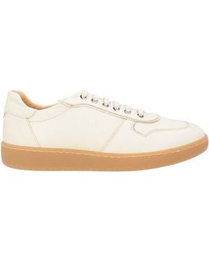 Exton Ivory Lace-Up Shoes Leather - White