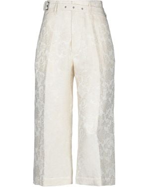 Aspesi Ivory Pants Linen, Silk - White
