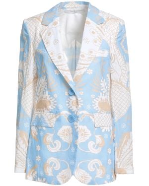 Herzensangelegenheit Sky Blazer Linen, Cotton - Blue