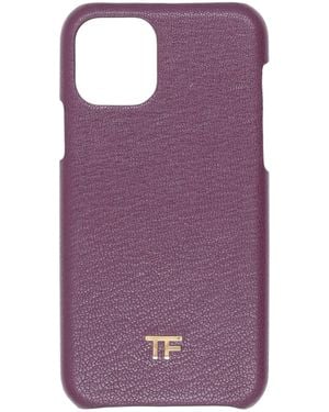 Tom Ford Plum Covers & Cases Goat Skin, Brass - Purple