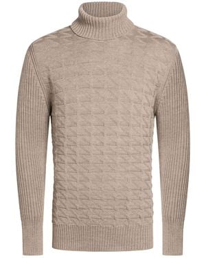 PHILOTINTO Taupe Turtleneck Merino Wool, Acrylic - Grey