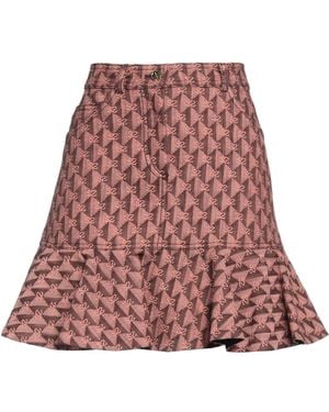 Sandro Fluted Printed Cotton-blend Jacquard Mini Skirt - Red