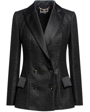Elisabetta Franchi Blazer Acrylic, Polyester, Wool, Cotton - Black