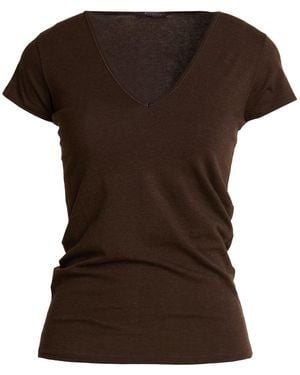 Ballantyne Chocolate T-Shirt Cotton, Cashmere, Elastane - Brown