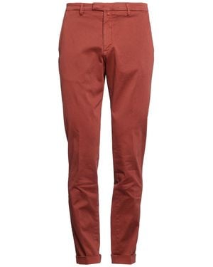 Briglia 1949 Burgundy Trousers Cotton, Elastane - Red