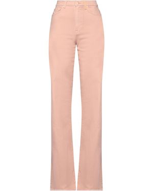 N°21 x 7 For all Mankind Jeans Cotton, Elastane - Pink