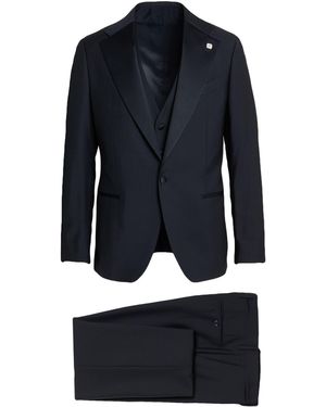 Lardini Midnight Suit Wool, Polyester - Blue