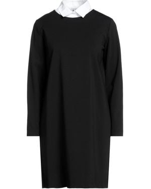 European Culture Mini Dress Cotton, Polyamide, Elastane - Black