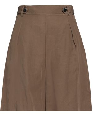 Liu Jo Khaki Shorts & Bermuda Shorts Lyocell, Linen - Brown