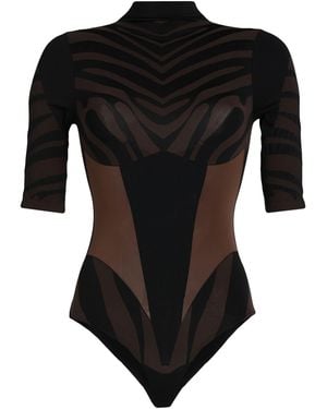 Gcds Bodysuit Polyamide, Elastane - Black