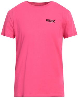 Moschino Fuchsia T-Shirt Cotton, Elastane - Pink