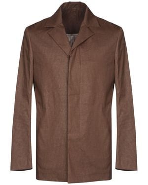 Brian Dales Camel Overcoat & Trench Coat Cotton, Polyurethane - Brown