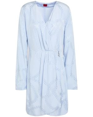 HUGO Sky Mini Dress Viscose - Blue