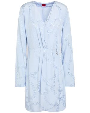 HUGO Sky Mini Dress Viscose - Blue