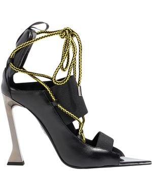 Ferrari Sandals Textile Fibers, Leather - Black