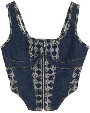 Amiri Top Cotton, Elastane - Blue