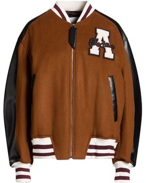 The Attico Jacket Virgin Wool, Polyester, Polyurethane, Elastane, Acrylic - Brown